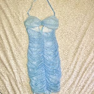 Blue Rhinestone Dress